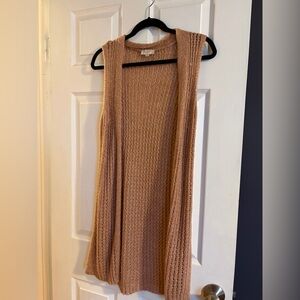 LOFT Open-Front Rose Cardigan